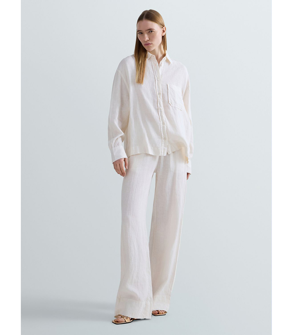 リネンオーバーサイズシャツ 詳細画像 ホワイト 2